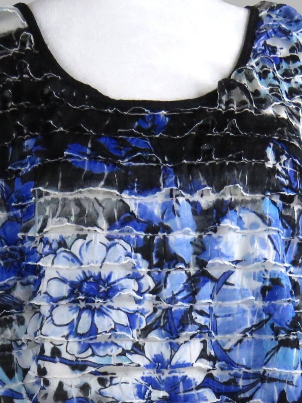 Cato Women's Floral Tiered-Ruffle Short-Sleeve Pullover Top Size XL (C2062)